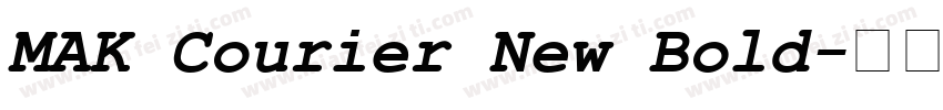MAK Courier New Bold字体转换